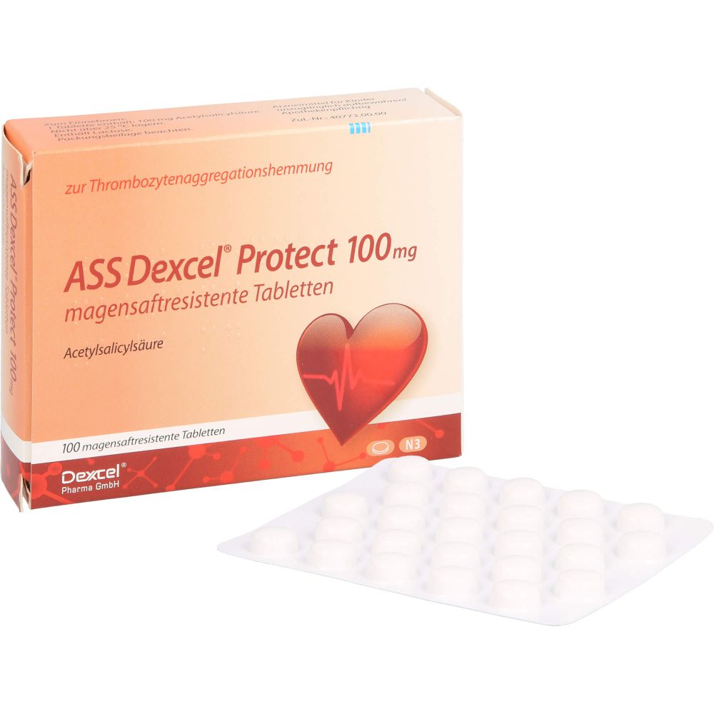 Ass Dexcel Protect 100 mg magensaftres.Tabletten 100 St