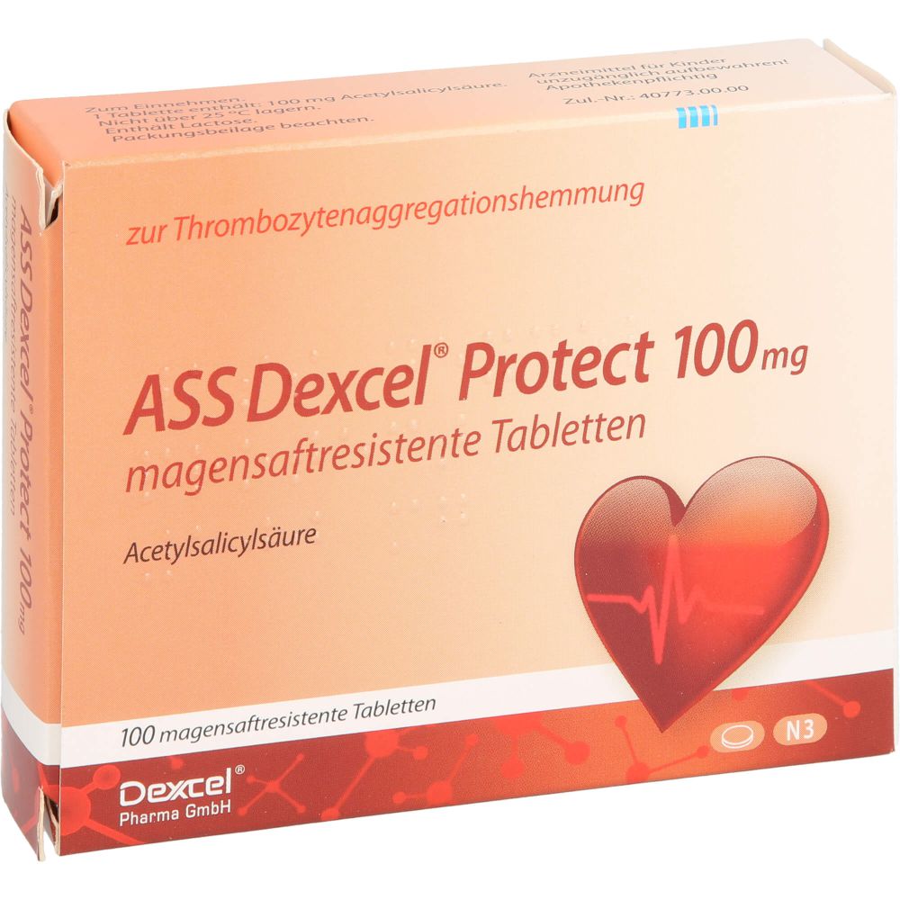 Ass Dexcel Protect 100 mg magensaftres.Tabletten 100 St