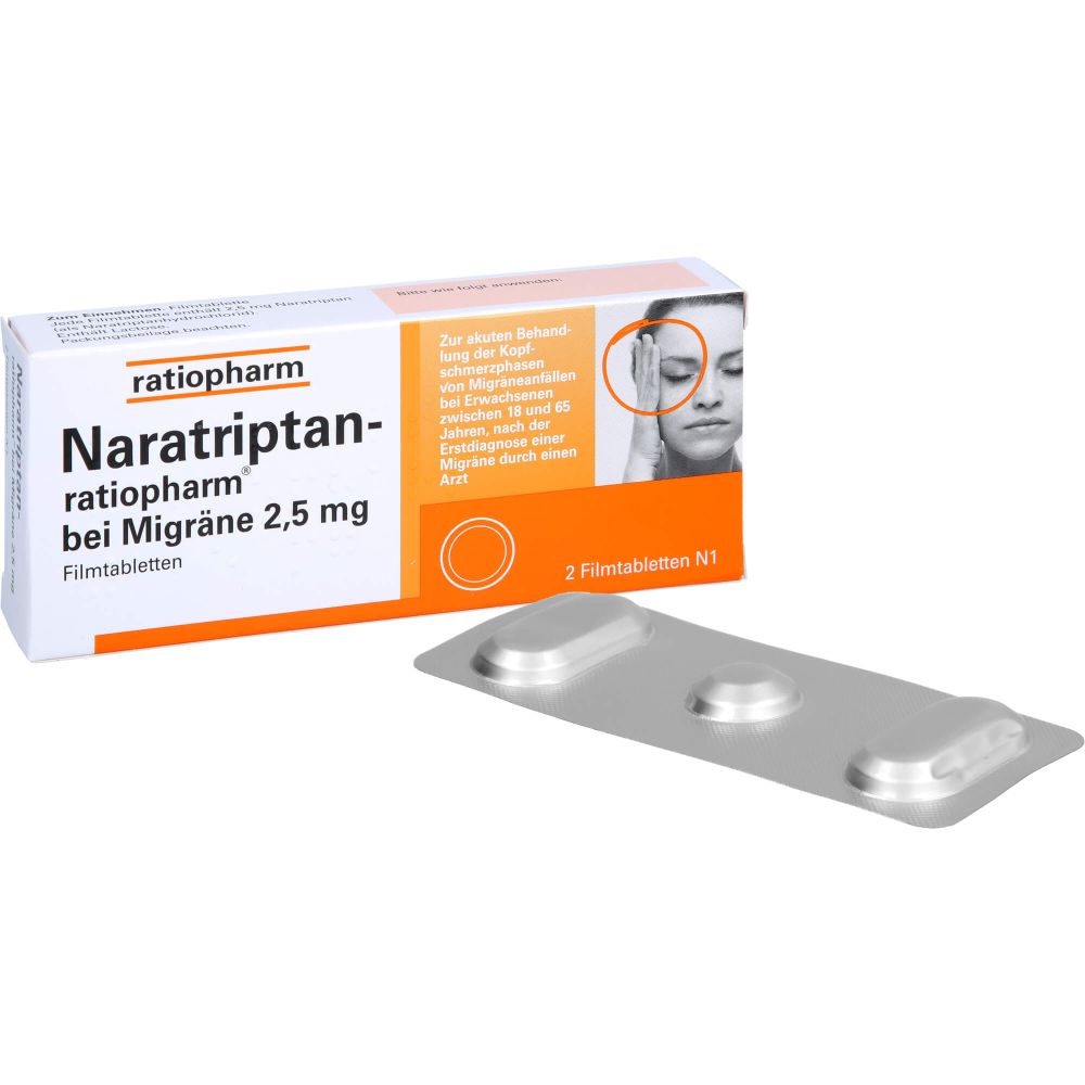 Naratriptan-ratiopharm bei Migräne Filmtabletten 2 St