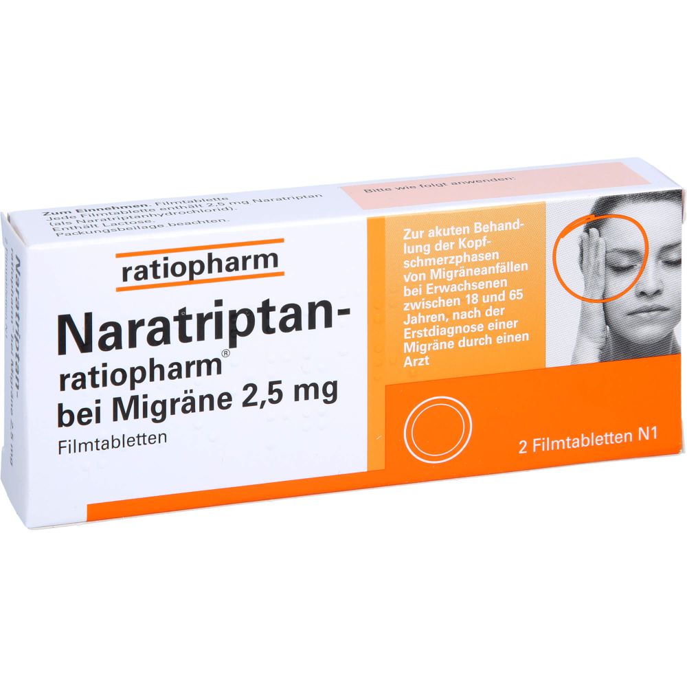 Naratriptan-ratiopharm bei Migräne Filmtabletten 2 St