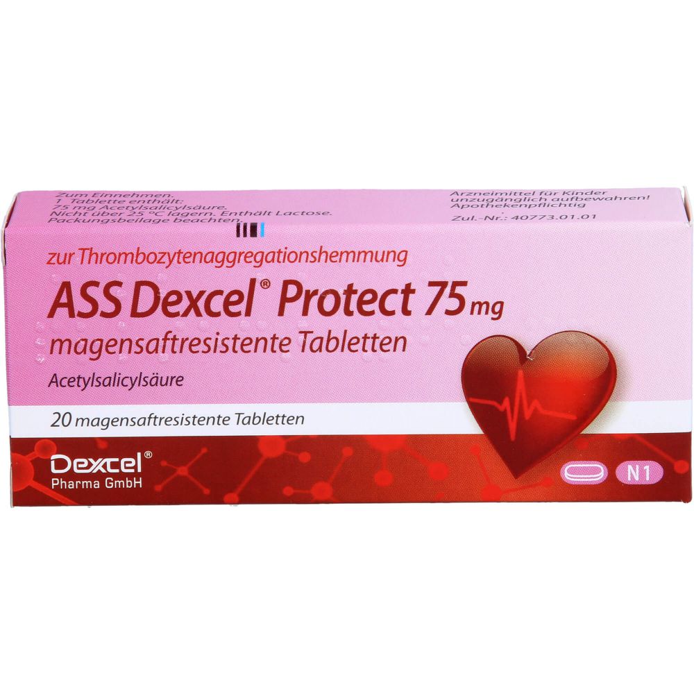 Ass Dexcel Protect 75 mg magensaftres.Tabletten 20 St