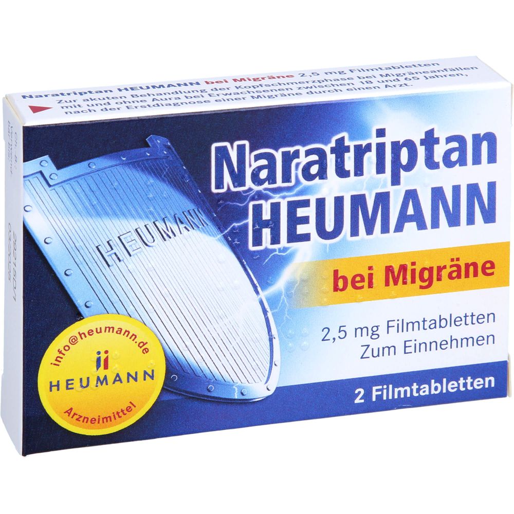 NARATRIPTAN Heumann bei Migräne 2,5 mg Filmtabl.