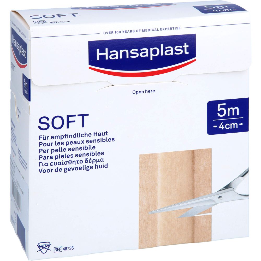 Hansaplast Soft Pflaster 4 cmx5 m Rolle 1 St
