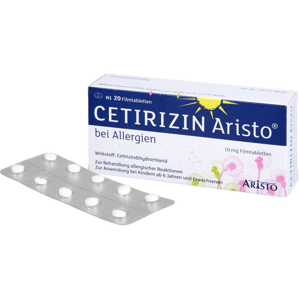 Cetirizin Aristo bei Allergien 10 mg Filmtabletten 20 St