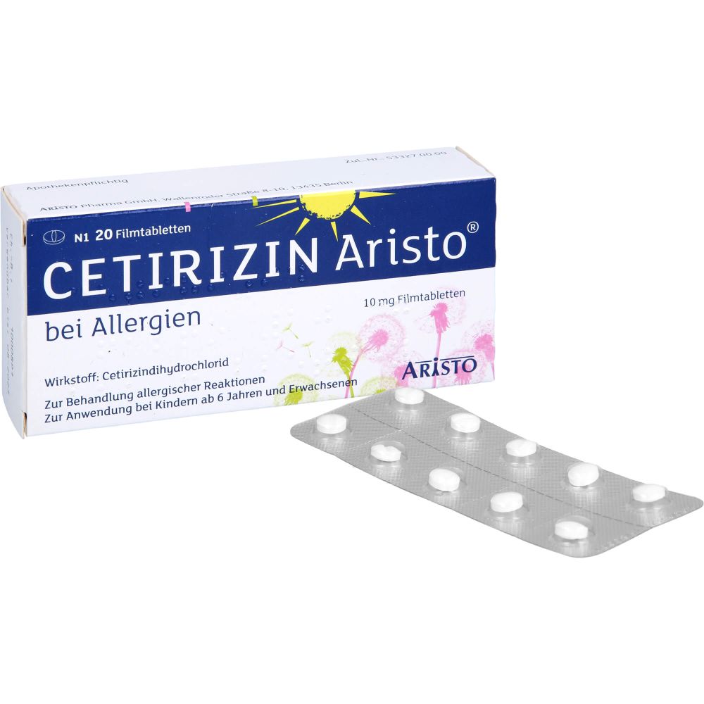 Cetirizin Aristo bei Allergien 10 mg Filmtabletten 20 St