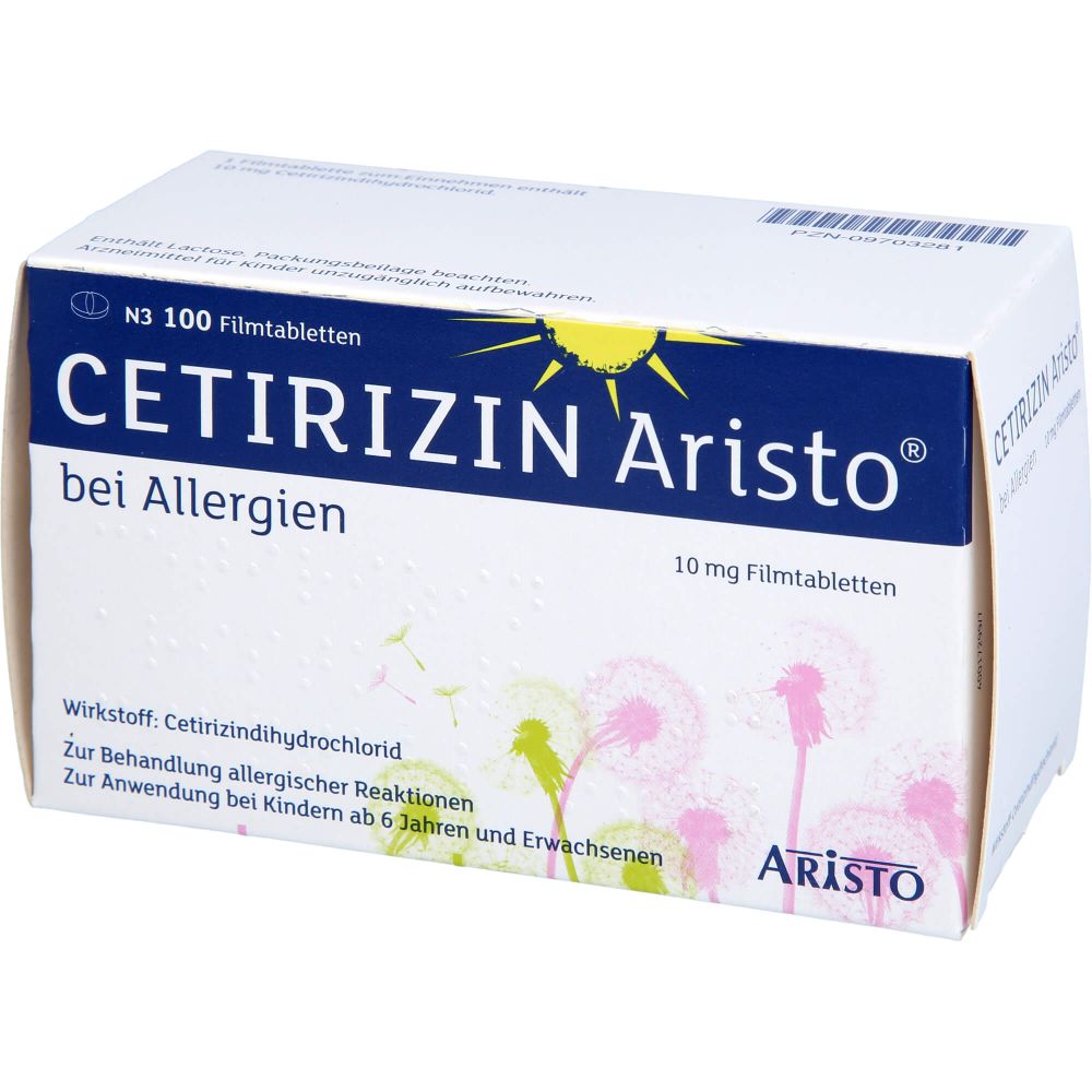 CETIRIZIN Aristo bei Allergien 10 mg Filmtabletten