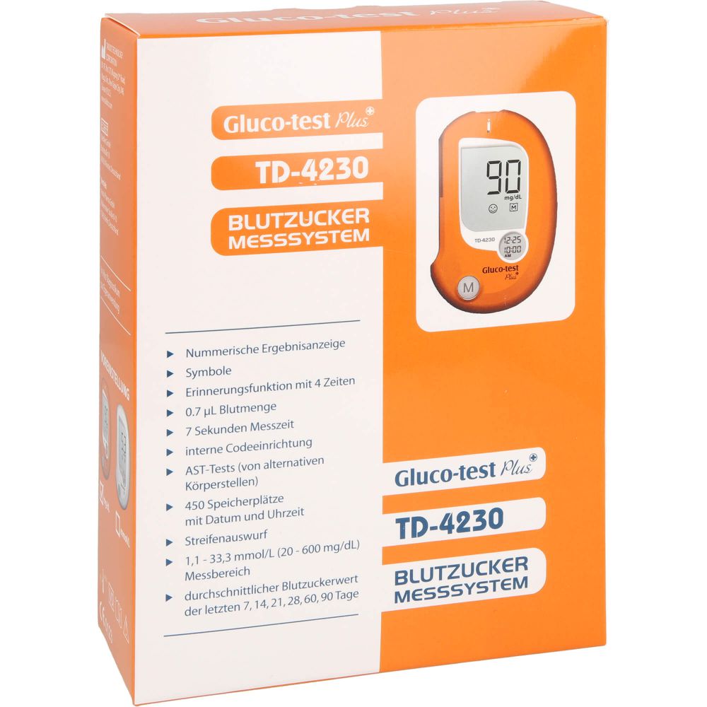 GLUCO TEST Plus 10 Set mg/dl