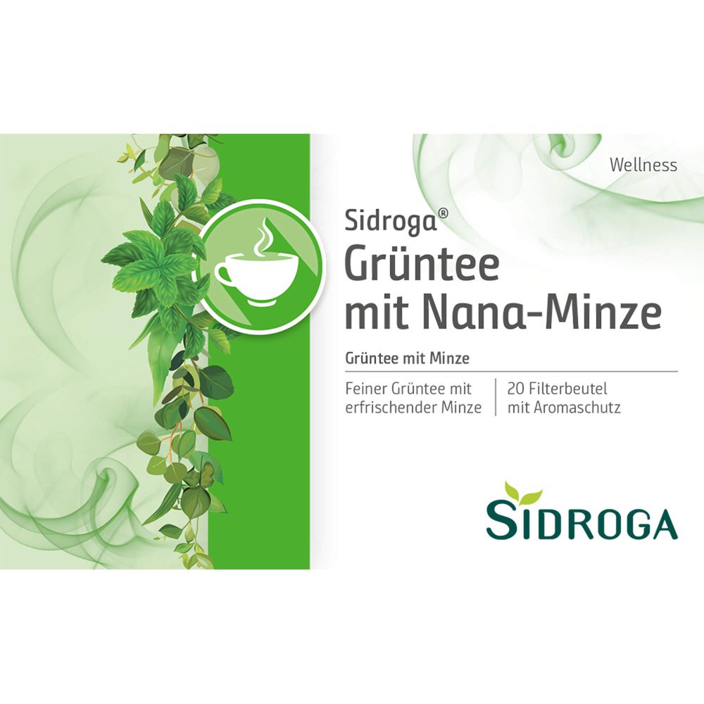 SIDROGA Wellness Grüntee m. Nana-Minze Filterb.