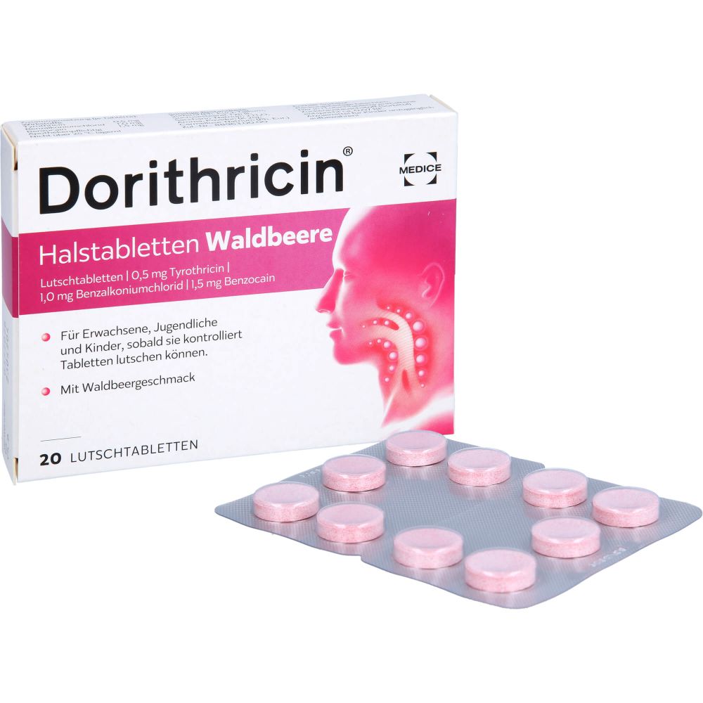 Dorithricin Halstabletten Waldbeere 20 St