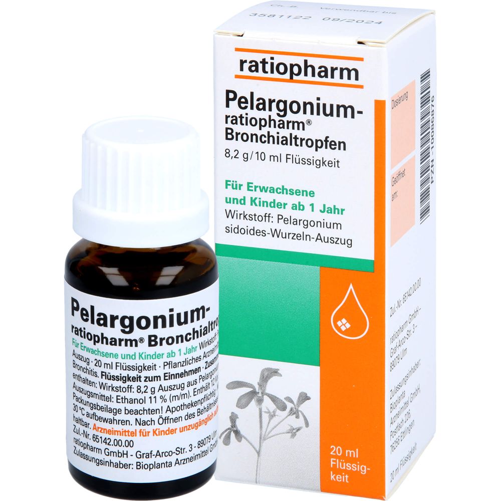 PELARGONIUM-RATIOPHARM Bronchialtropfen