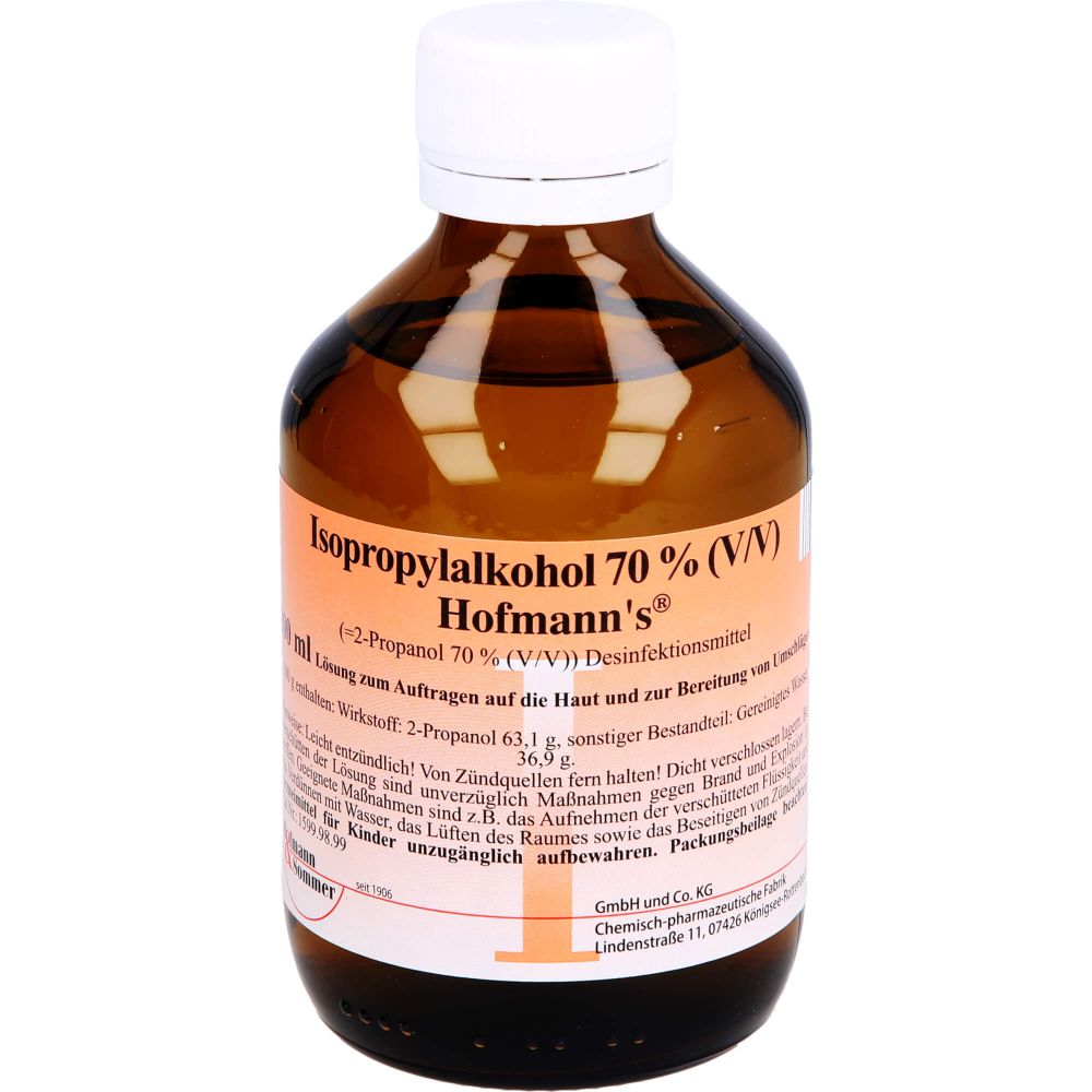 Isopropylalkohol 70% V/V Hofmann's 200 ml