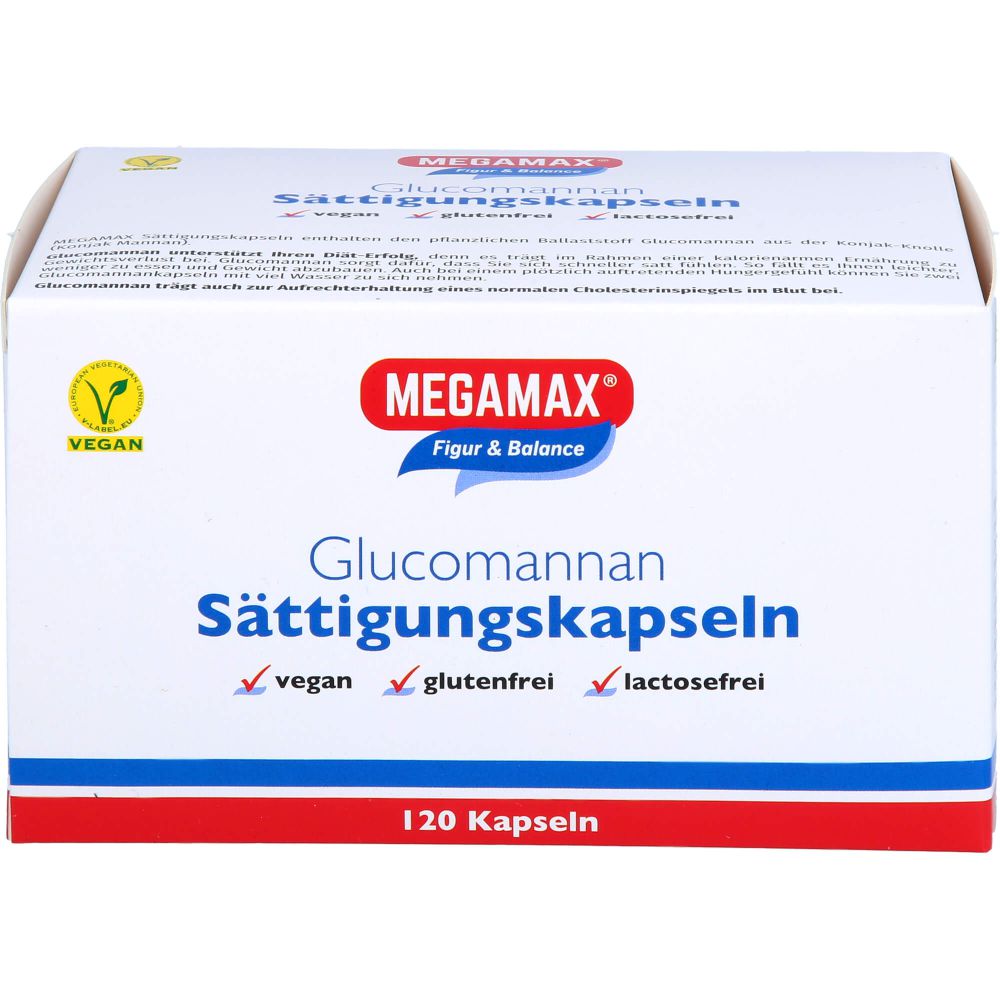 Megamax Sättigungskapseln Glucomannan 120 St