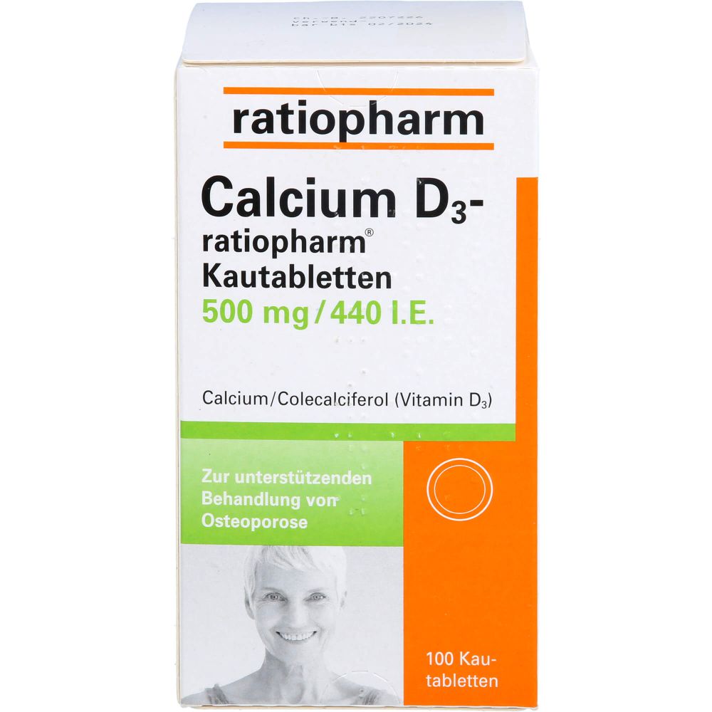Calcium D3-ratiopharm Kautabletten 100 St