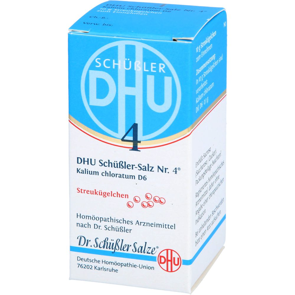 Biochemie Dhu 4 Kalium chloratum D 6 Globuli 10 g
