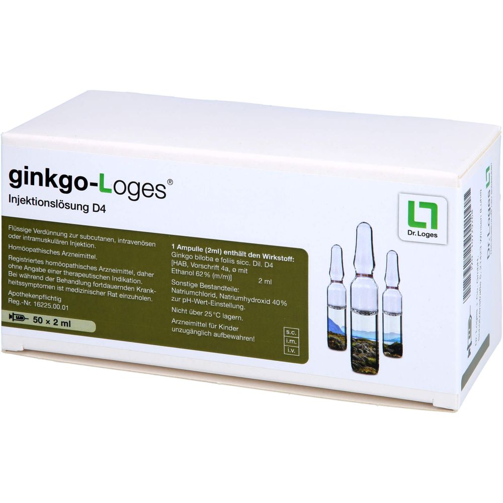 Ginkgo-Loges Injektionslösung D 4 Ampullen 100 ml