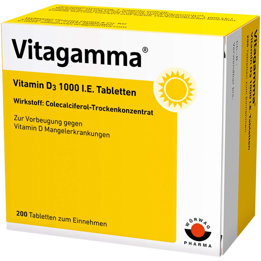 Vitagamma Vitamin D3 1.000 I.E. Tabletten 200 St 200 St