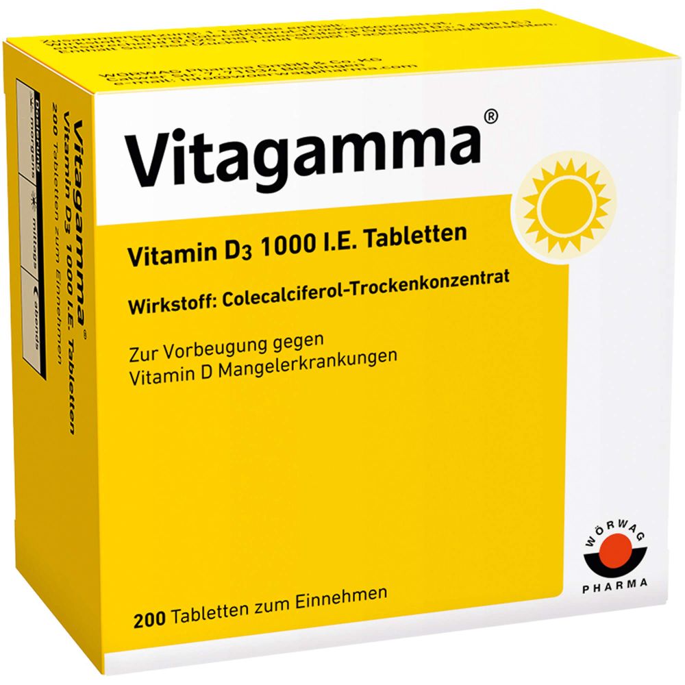 Vitagamma Vitamin D3 1.000 I.E. Tabletten 200 St 200 St