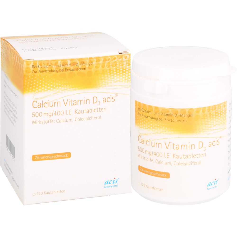 CALCIUM VITAMIN D3 acis 500 mg/400 I.E. Kautabl.