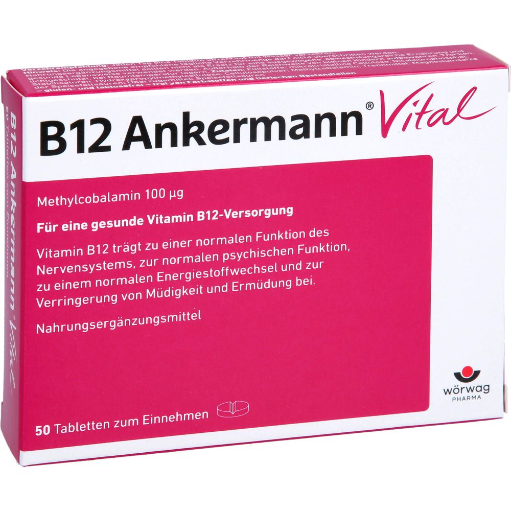 ANKERMANN B12 Vital Tabletten - Steigern Sie Ihre Energie & Gesundheit  Online  kaufen - Vitamin B - Vitamine - Vitamine und Mineralstoffe - Arzneimittel -  pharmaphant