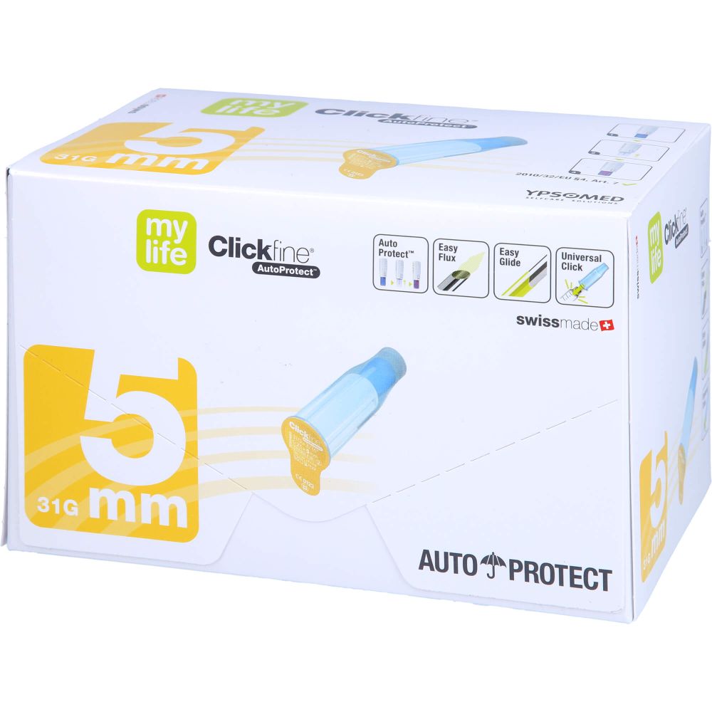 MYLIFE Clickfine AutoProtect Pen-Nadeln 5 mm 31 G