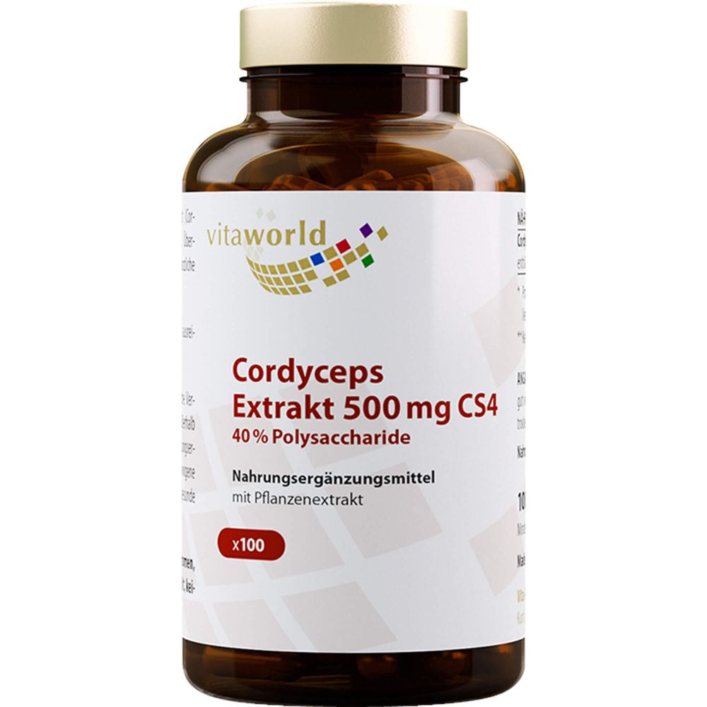 CORDYCEPS EXTRAKT 500 mg CS4 40% Polysacchar.Kaps.