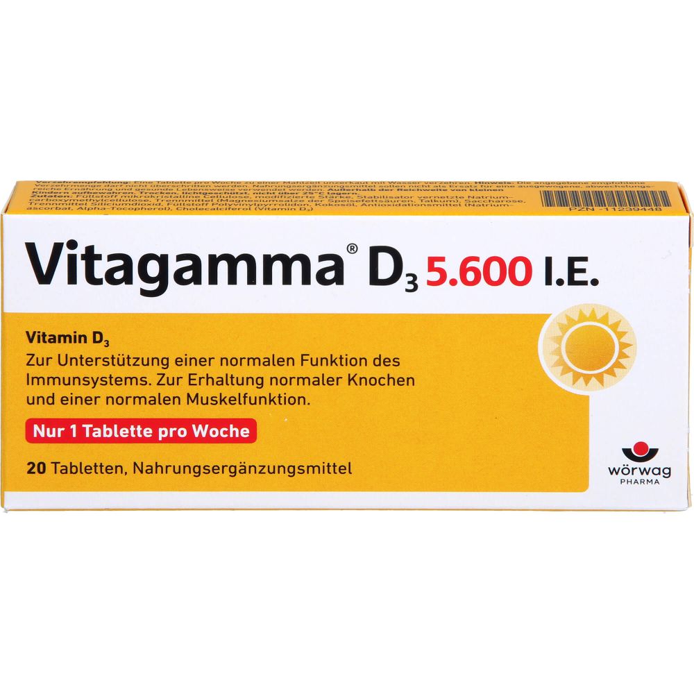 VITAGAMMA D3 5.600 I.E .Vitamin D3 NEM Tabletten