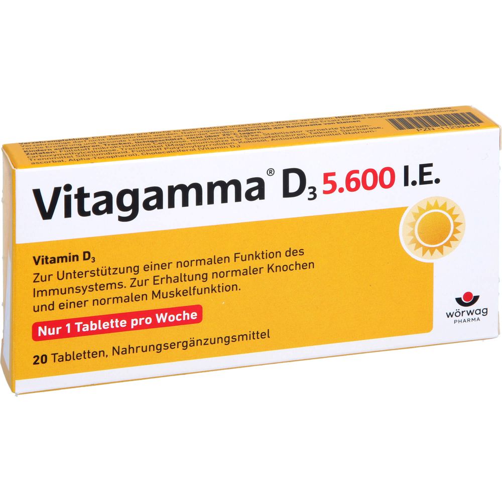 VITAGAMMA D3 5.600 I.E .Vitamin D3 NEM Tabletten