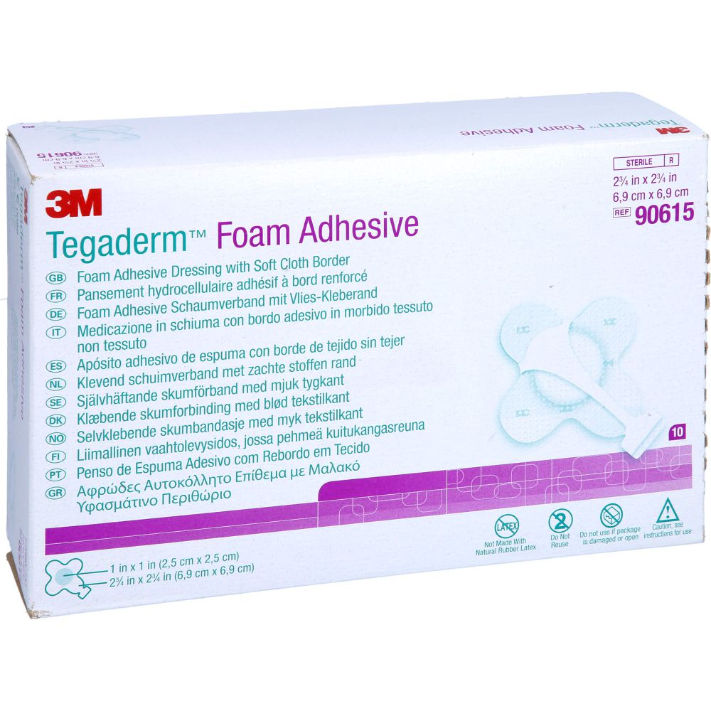 TEGADERM Foam Adhesive 6,9x6,9 cm kreuzf.90615