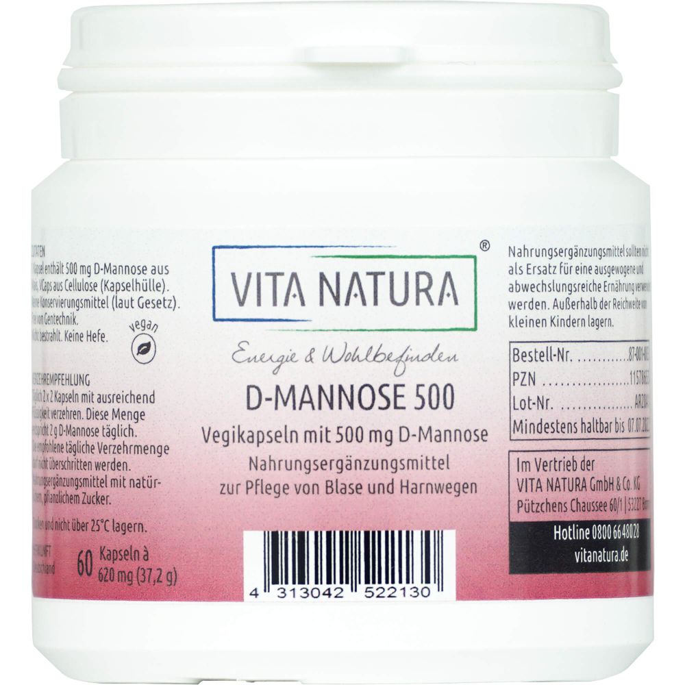 D-MANNOSE KAPSELN 500 mg