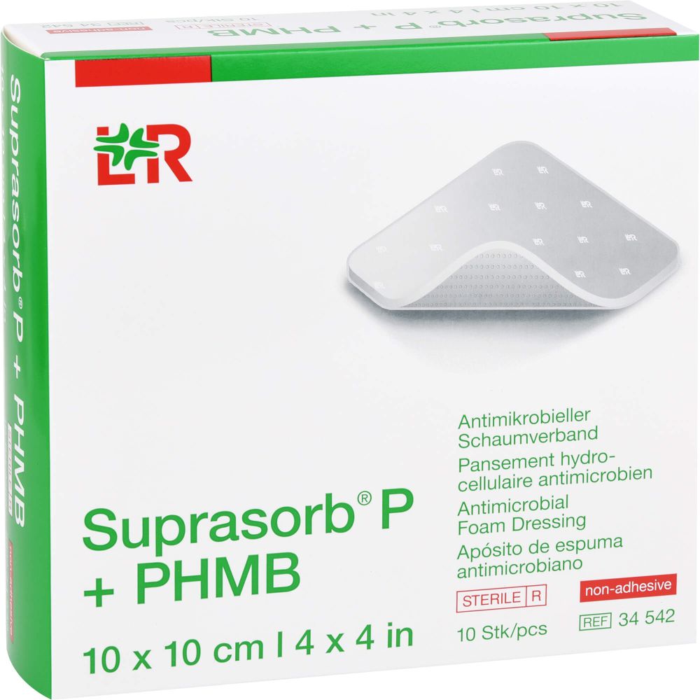 SUPRASORB P+PHMB Schaumverband 10x10 cm