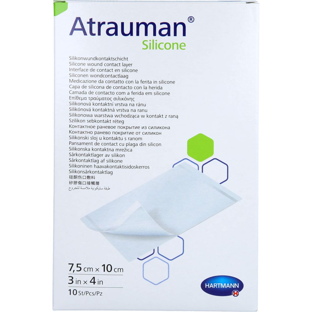 ATRAUMAN Silicone steril 7,5x10 cm Kompressen