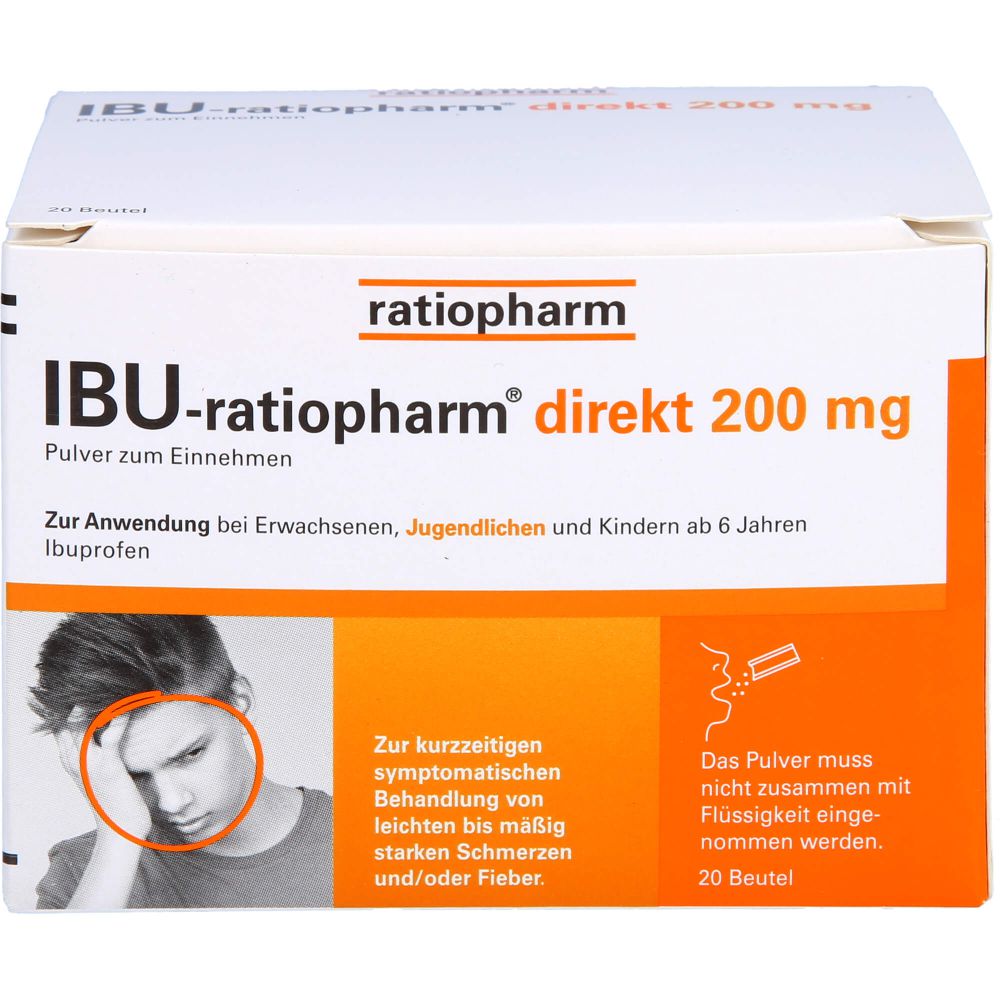 IBU-RATIOPHARM direkt 200 mg Pulver zum Einnehmen