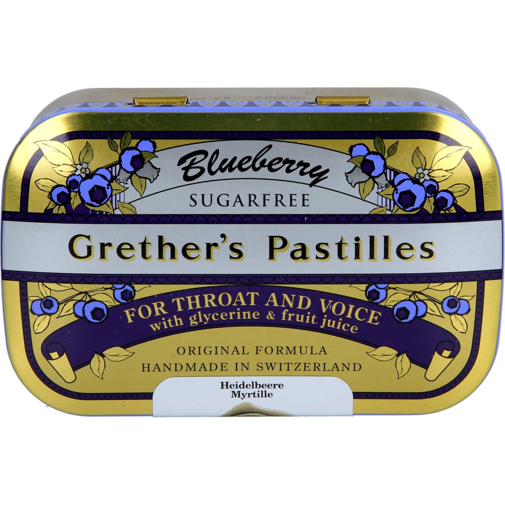 GRETHERS Blueberry zuckerfrei Pastillen