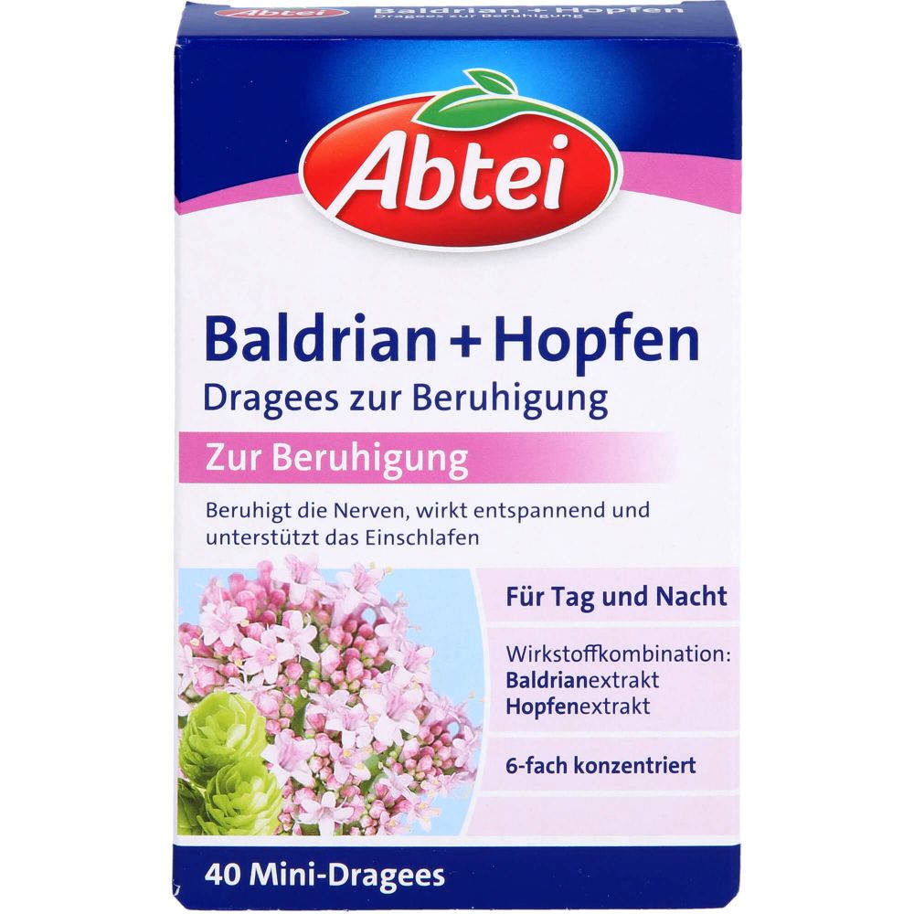 ABTEI Baldrian+Hopfen Dragees zur Beruhigung