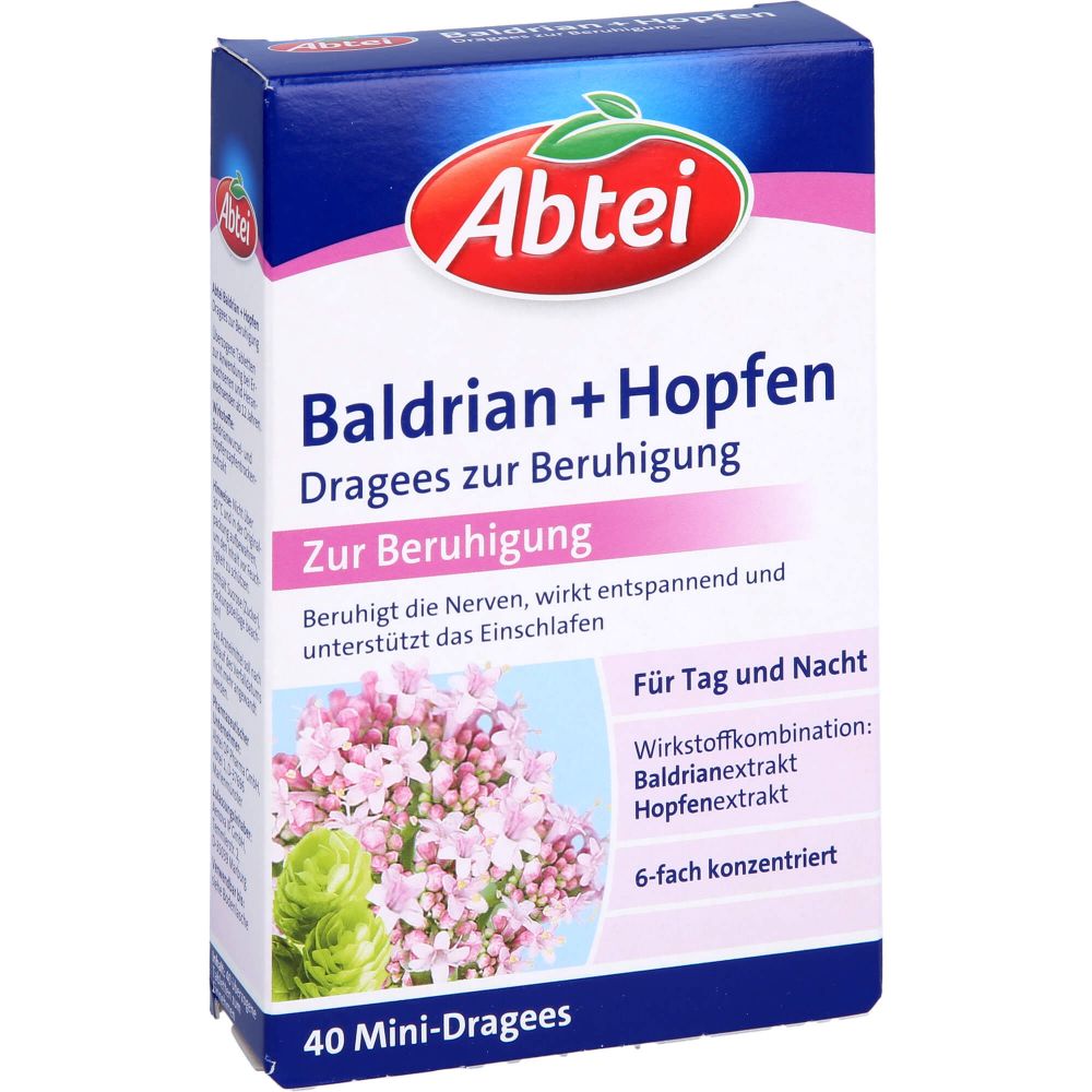 ABTEI Baldrian+Hopfen Dragees zur Beruhigung