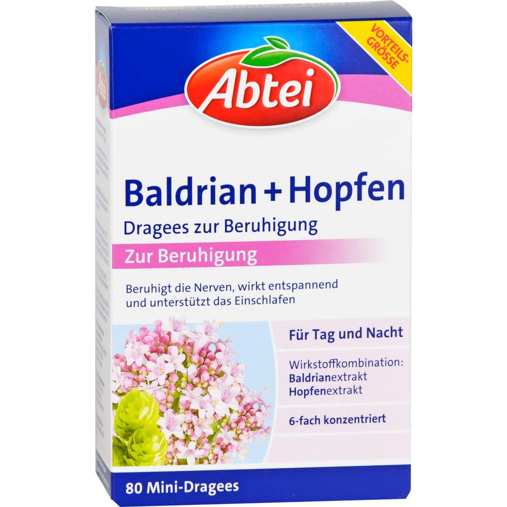 ABTEI Baldrian+Hopfen Dragees zur Beruhigung