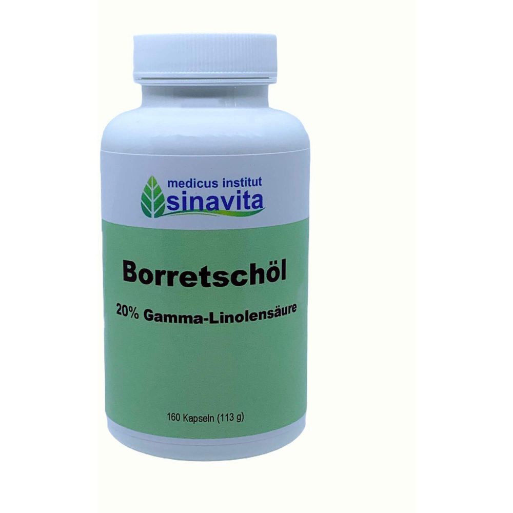 BORRETSCHÖL 20% Gamma-Linolensäure 160 Kapseln