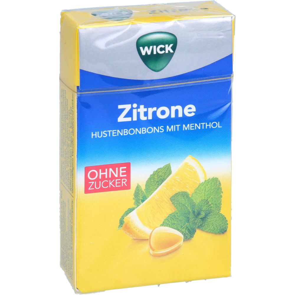 WICK Zitrone &amp; nat.Menthol Bonb.o.Zucker Clickbox