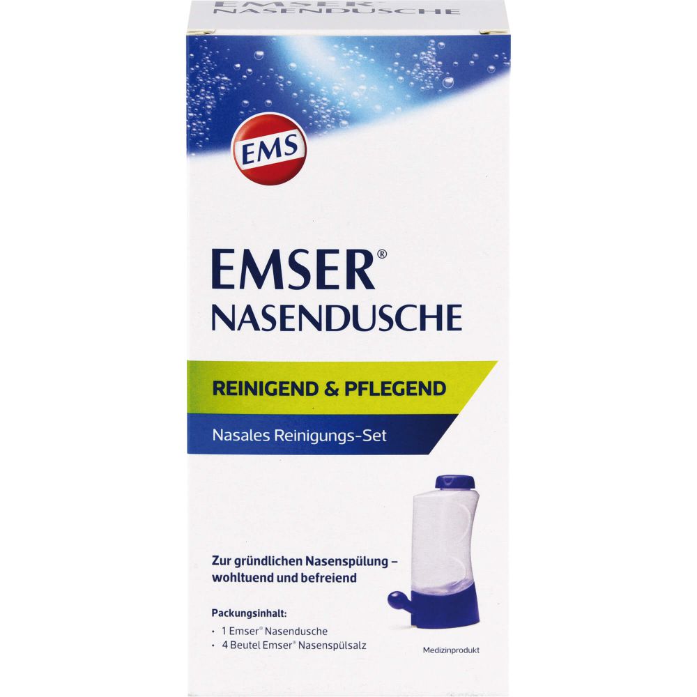 EMSER Nasendusche mit 4 Btl.Nasenspülsalz