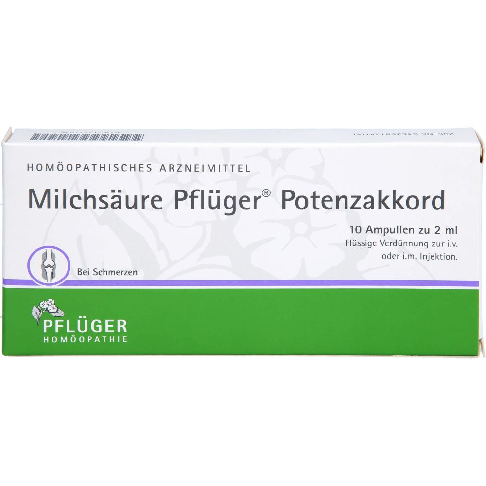 MILCHSÄURE Pflüger Potenzakkord Inj.-Lsg.Amp.