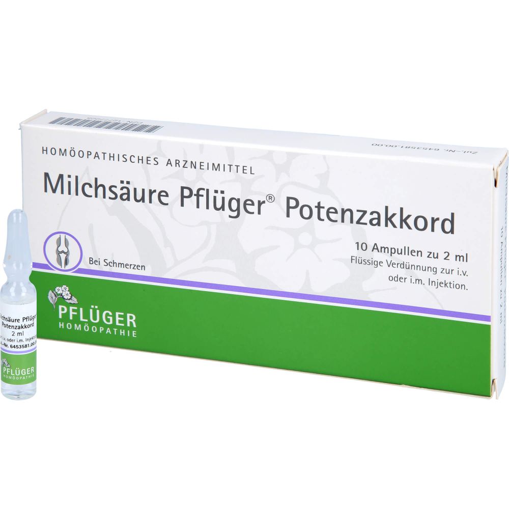 MILCHSÄURE Pflüger Potenzakkord Inj.-Lsg.Amp.