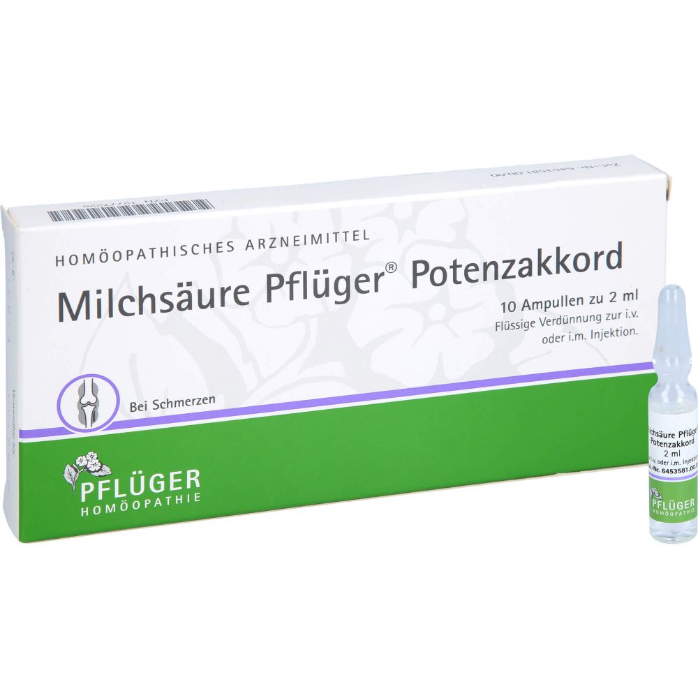 MILCHSÄURE Pflüger Potenzakkord Inj.-Lsg.Amp.