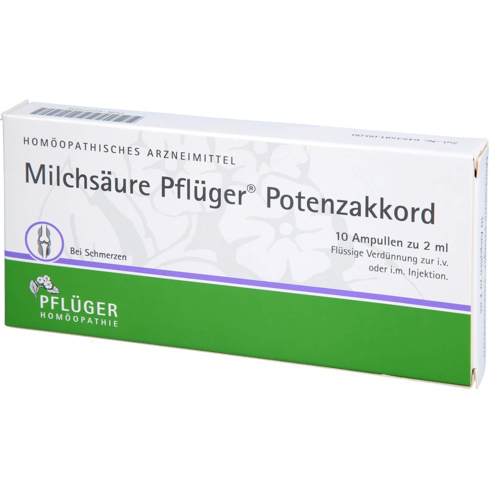 MILCHSÄURE Pflüger Potenzakkord Inj.-Lsg.Amp.