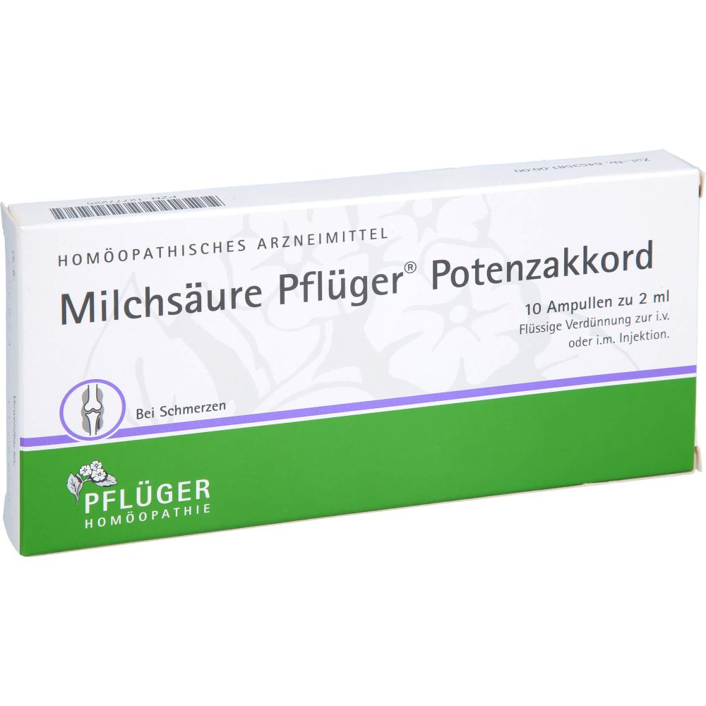 MILCHSÄURE Pflüger Potenzakkord Inj.-Lsg.Amp.