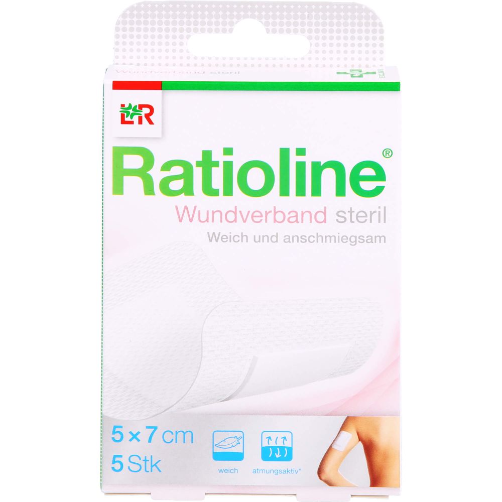 RATIOLINE Wundverband 7x5 cm steril