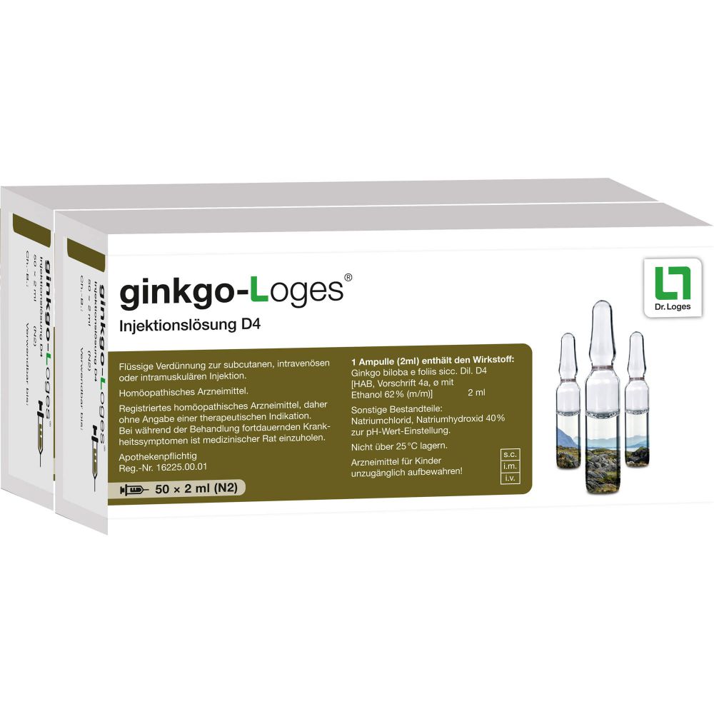 GINKGO-LOGES Injektionslösung D 4 Ampullen