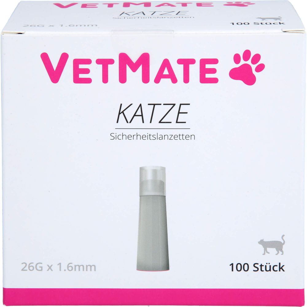 VETMATE Sicherheitslanzetten 26 G 1,6 mm Katze