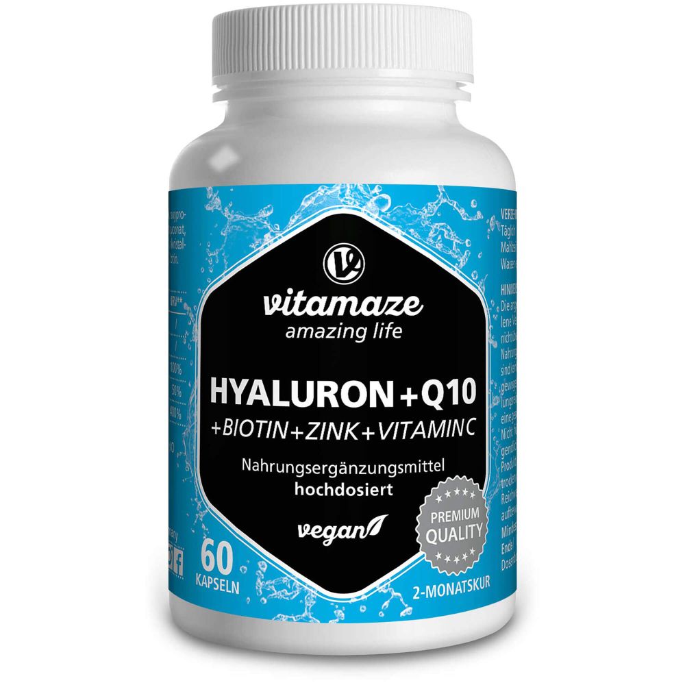 HYALURONSÄURE 200 mg hochdos.+Coenzym Q10 vegan