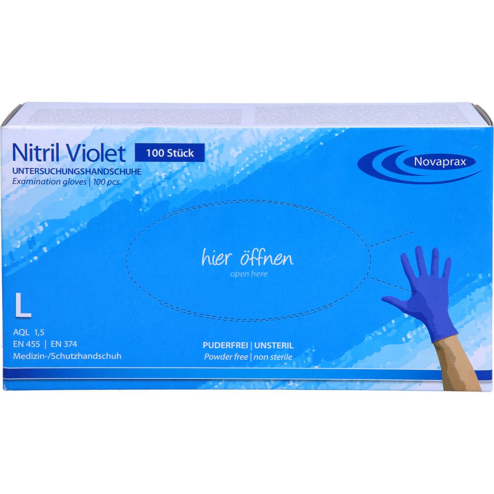 NITRIL Handschuhe unste.puderfrei Gr.L blue violet