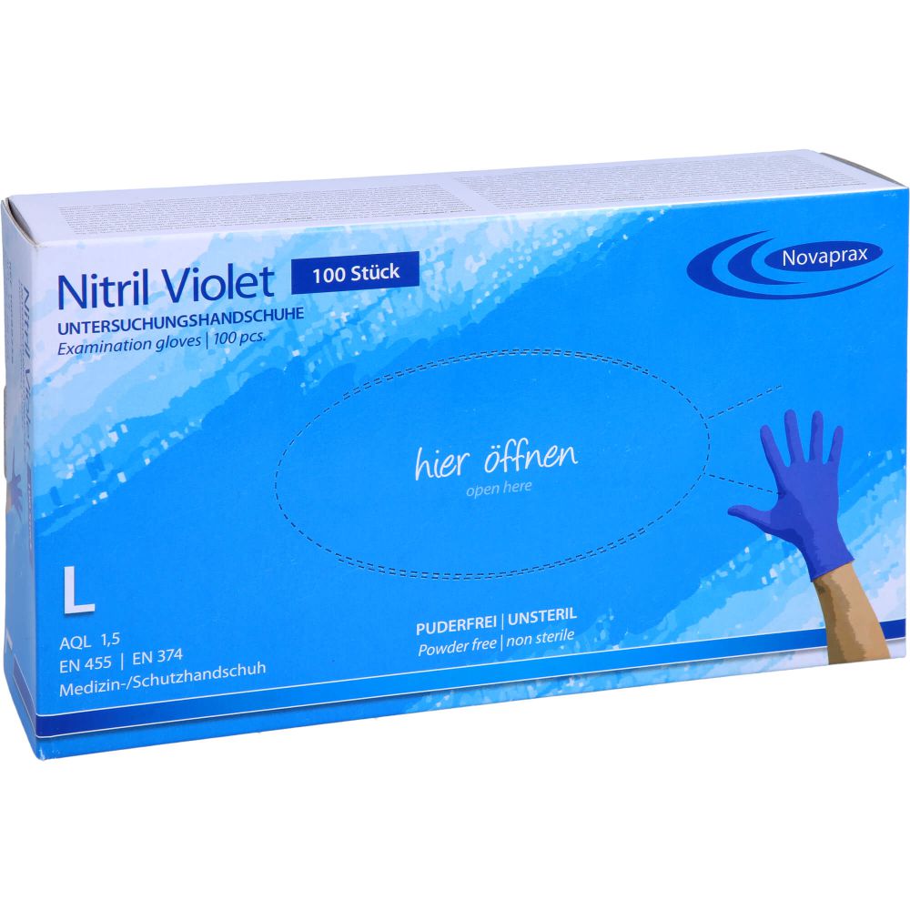 NITRIL Handschuhe unste.puderfrei Gr.L blue violet